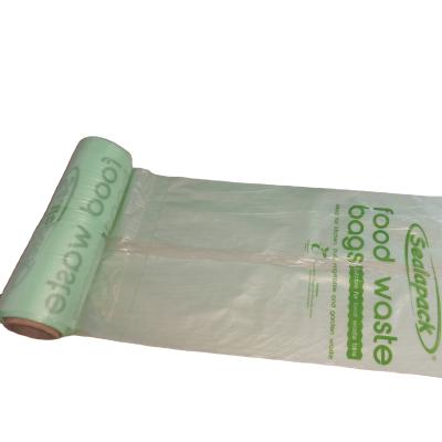 China Light Green Household Products Garbage Bag Compostable Kitchen Bin Liner Waste Bag for sale