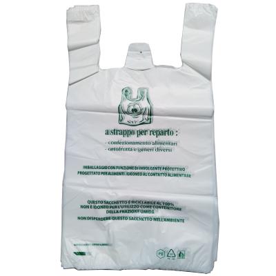 China Plastic Vest Carrier Bag HDPE Check Bag Grocery Bag Plastic Shopping Bag Mainly Used In Supermarket for sale