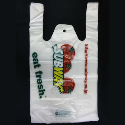 China HDPE/LDPE Vest Carrier Bag T-shirt Supermarket Shopping Bag Grocery Retail Disposable Plastic Bag for sale