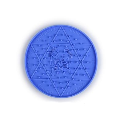 China Sustainable Six-pointed Star Twelve Constellation Dog Lick Pad With Slow Sucker Feeding Dog Pad Pet Sucker Pad Feeder Wall Mounted Pet Bowl for sale