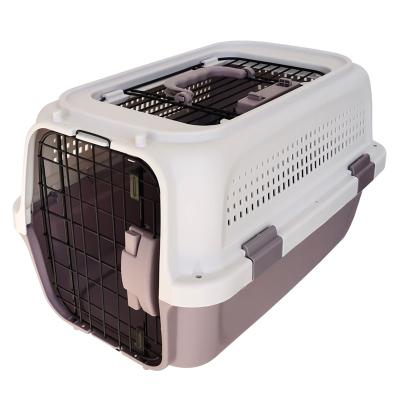 China Breathable Collapsible Travel Carrier Cat Plastic Dog Transport Big Box Pet Cages Bag for sale