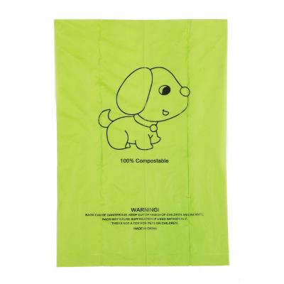 China Sustainable Green Eco Friendly Disposable Compostable Dispenser Custom Pet Waste Bags Portable Dog Biodegradable Poop Picking Bags for sale