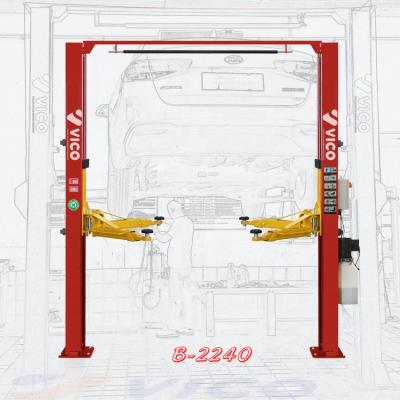 China VICO Floor One Electric Clear 2 Post Lift Gantry Lift Side Release V-LZL-B-2240 4000KGS for sale