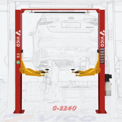 China VICO Floor Clear 2 Post Lift Gantry Lift Two Side Manual Actuator V-LZL-C-2240 4000KGS for sale