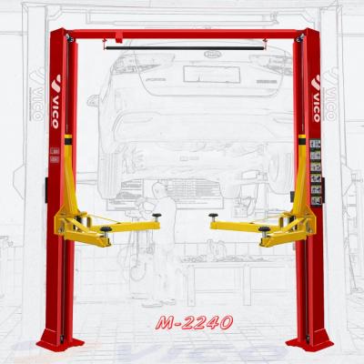 China VICO Floor One Clear 2 Post Lift Side Manual Release Gantry Asymmetric Lift V-LZL-M-2240 4500KGS for sale