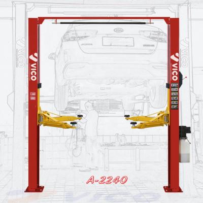 China 4S Shop / Garage / Auto Body Shop Collision Center Vico Car Lift Vehicle Maintenance Crane Floor Clear 2 Post Lift V-LZL-A-2240 For Body Shop for sale