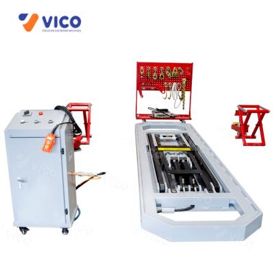 China Scissor lift operation with central machine VF6000 twin hot sale car collision garage machine frame car Vico hydraulic cylinders equipment for sale