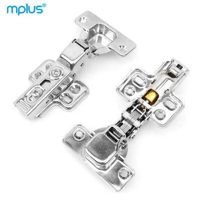 China MPLUS Modern Furniture Cabinet Brushed SS Heavy Duty Hinge Slow Closing Door Hinges for sale