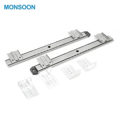 China Double Open Slide 27Mm Bi-Directional Modern Mini Ball Bearing Drawer Slides Mexico Hole Position for sale