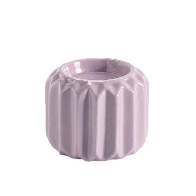 China Wholesale Wide Range Home Decoration Ceramic Fragrance Lamp Ceramic Containers for Home Hotel Classic Ceramic Tealight Holder for sale