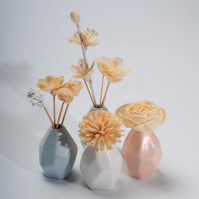 China Nordic Vase Ceramic White Flower Vase Minimalist High Quality Style For Use With Aroma Reed Diffuser for sale