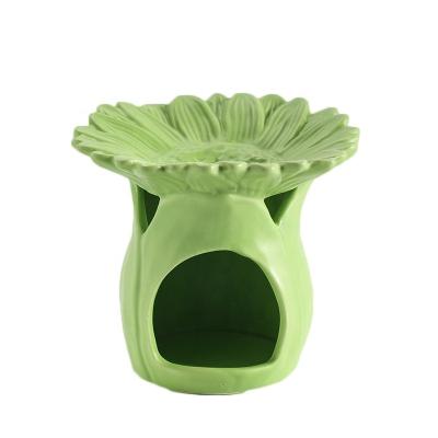 China Wholesale High Quality Ceramic Sunflower Censer Burner New Sunflower Design Candle Burner Manufacturer Customized Candle Heater for sale