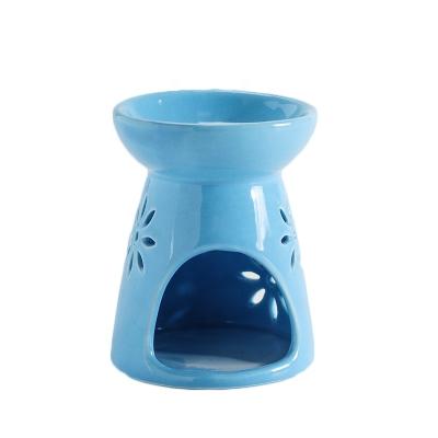 China European ceramic factory direct low price classic oil burner incense flower design good quality fragrance oil aroma lamps for sale