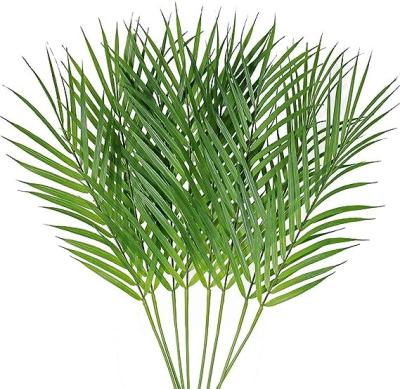 China Steel+plastic GM  Artificial Areca Palm Leaves Stems Greenery Tropical Palm Tree Leaves Plants Faux Monstera Leaves for sale