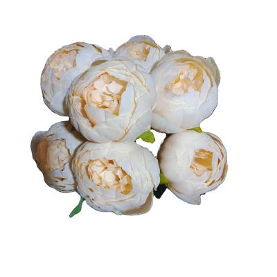 China Silk +plastic GM 7 heads Artificial Peony Flowers Bouquet Wedding Bridal Bouquets Fake Silk Flowers Arrangement Table Centerpiece Deco for sale