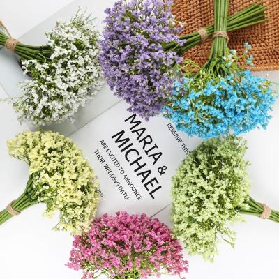 China Silk +plastic GM 16 pcs Artificial Babies Breath Flowers Plastic  Bouquets Faux baby breath Flower Stems Fake Gypsophila Plants Flowers for sale