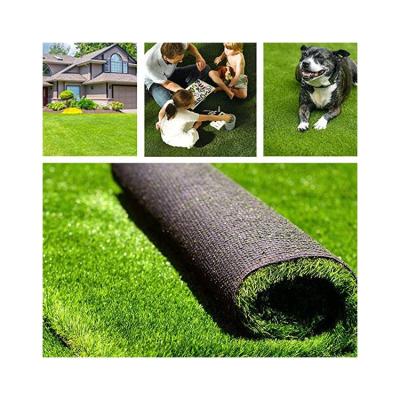 China Landscaping GM Artificial Grass Turf Lawn ,Economy Indoor Outdoor Synthetic Grass Mat, Rubber Backing/Drainage Holes for sale