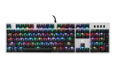 China GK100S RGB Backlight Keys Wired Gaming Keyboard Aluminum Bezel Anti Scratch for sale