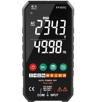 China FUYI Professional High Precise 6000 counts 1000V AC DC Digital Multimeter Ohm Hz NCV Live C uF Duty Multimetro Voltage Meter FY107C for sale