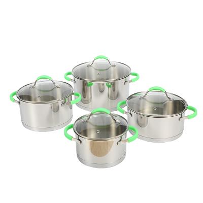 China Sustainable Commercial Kitchenware Equipment Thicken Restaurants Stainless Steel Cookware 4Pcs Sets for sale