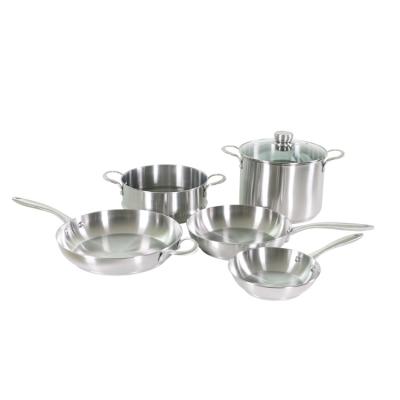 China Universal Viable Pasta Pot Frying Pot Pan Set Pasta Cooker Steamer For Kitchen Stainless Steel Cookware Sets Home Cooking All-season for sale