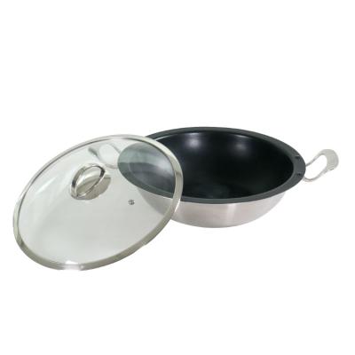 China Sustainable Universal Carbon Steel Chinese Wok Electric Gas Stove Wok With Coating for sale