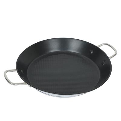 China New viable popular market customized stainless steel wire handle Fry Paella Pan Set large cookware sets for sale