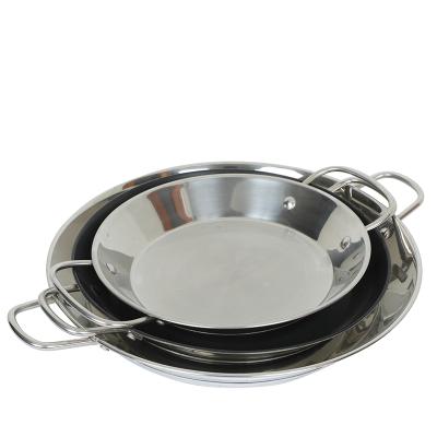 China Best Sustainable Product Stainless Steel Tray Household Hotpot Cooking Paella Cooking Pan for sale