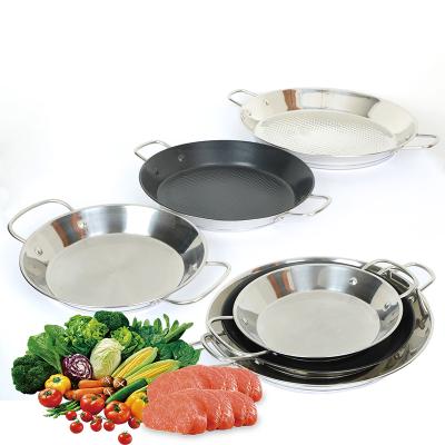 China Sustainable Non Stick Stainless Steel Cookerware Sets Working Frying Pan Lid For Seafood for sale