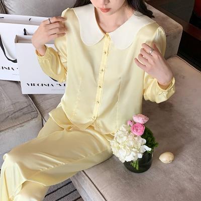 China Breathable stock and custom made women's luxury satin pijamas para mujer night robes for woman for sale