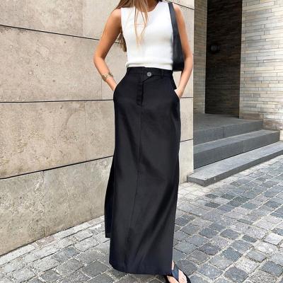 China Manufacturers Anti-Static Custom Clothing Fashionable Maxi Skirt Womens High Waist Vintage Pencil Skirts for sale