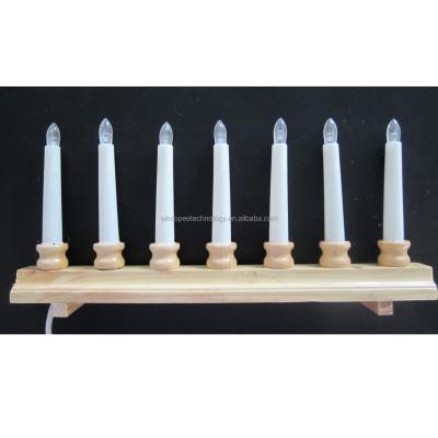 China Christmas Bridge Lights Paint Type, Straight Wooden Bridge Light For Decoration Catholic, Christian, Church LED Candle Lights for sale