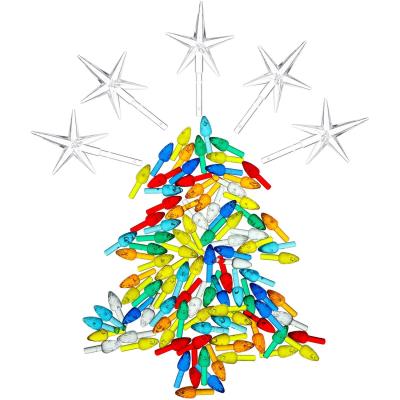 China Ceramic Plastic Christmas Tree Light Bulbs And Stars Replacement For Decorations for sale