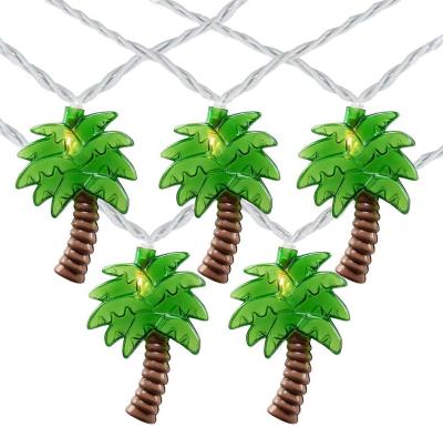 China 8 Ft Indoor Outdoor With 10 Lit Palm Tree Patio Light Themed String Beach Party Decorations For Christmas for sale