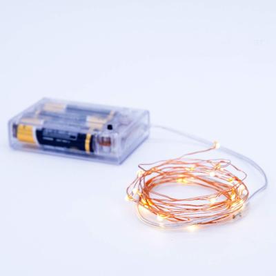 China 3V 2AA 10 1M Soft Flexible Copper Wire String Battery Operated Ultra Thin Led Fairy Lights for sale