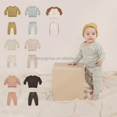 China 21 Boy Girl Kid Cotton Casual Light Round Neck Round Neck Sweatshirt Children's Cute Pullover Hoodie Pantsuit Suit for sale