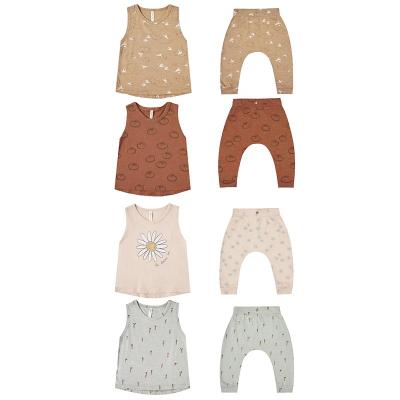 China 2021 Summer New Csi Baby Nordic Casual Vest PP Pantsuit Thin Sleeveless Top + Shorts Suit For Boys And Girls for sale