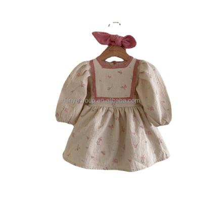 China Full Anti-static High Quality Kids Dress Girl's Casual Princess Dress Bubble Dress Floral Flower Party Baby's Dresses for sale