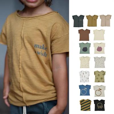 China 2021 Summer New QUICK DRY Children's Cotton T-shirt Moisture Absorption And Sweat Removal Shorts Sleeved Boys T-shirt for sale