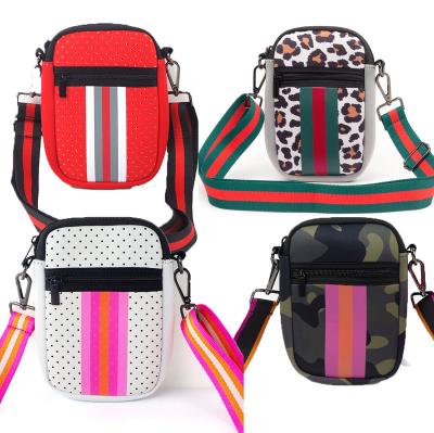 China Other - 2022 Wholesale Portable Body Bag Women Launch Neoprene Cell Phone Wallet Cross - Body Cross Shoulder Bag for sale