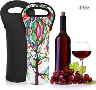 China Wholesale Custom Thermal Insulated Thermal Tote Carrier Bag Neoprene Wine Sleeve 1pc/poly Bag OEM 15-20days Wine Bottle Cooler Promotion for sale