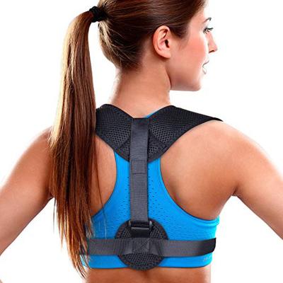 China Hook And Loop Mesh Hook And Loop Adult Adjustable Back Brace Lumbar Support Protector Posture Shoulder Core Corrector for sale