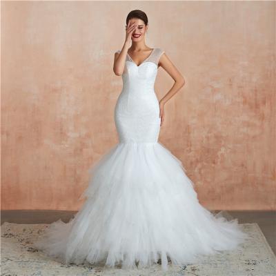 China 2020 Hot Selling Dry Cleaning Dress Mermaid Wedding Dresses With Low Price for sale