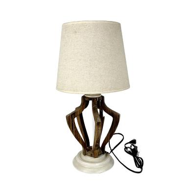 China 2023 Modern Lampen Style Hotel Bedside Table Lamp Modern Bedroom Reading Wooden Table Lamp for sale