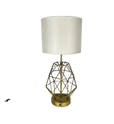 China Wholesale Modern Bedroom Bedside Hotel Manufacturer Round Gold Metal Table Lamps for sale