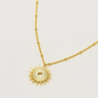 China ROXI CLASSIC European and American light trend luxury simple sun-shaped S925 sterling silver necklace for sale