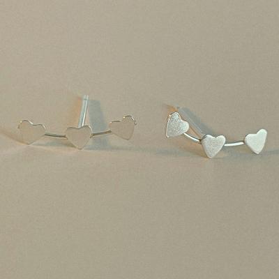 China FASHIONABLE Jewelry Triple Copper ROXI Heart Shaped Ear Studs Wholesale Heart Shaped Studs Earring for sale