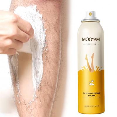 China Painless Hair Removal OEM Private Label Hair Removal Foam Armpit Hands Face Body Legs Hair Removal Spray For Man And Women for sale