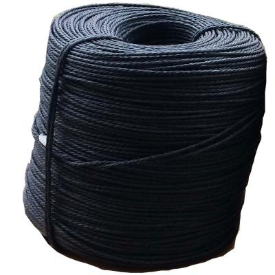 China Chair cord black 4mm 3 strand waterproof paper for chair for chair weaving knitted for sale