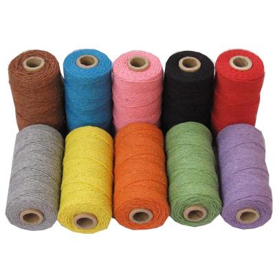 China DIY Decoration Multi Colored Macrame Cotton Rope, Twisted Cotton Macrame Twine, Cotton Twisted Ropes for sale